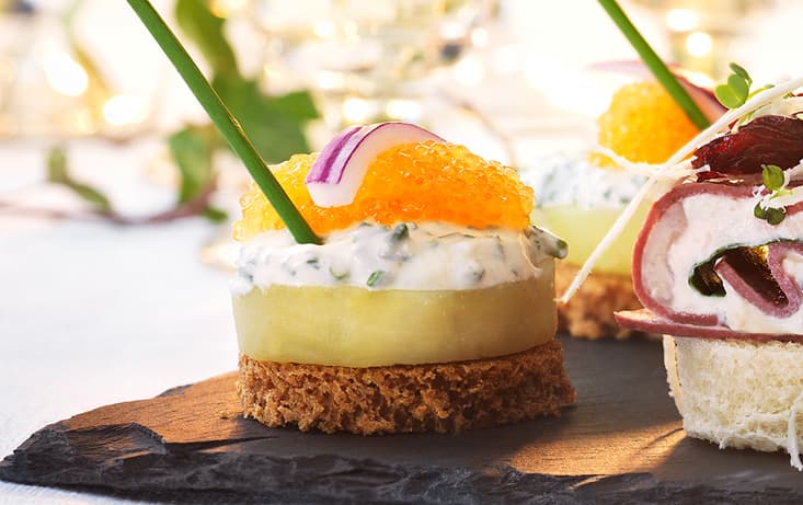 Kanapé med Potatis & Gräslök på Kavring - Recept | Pågen